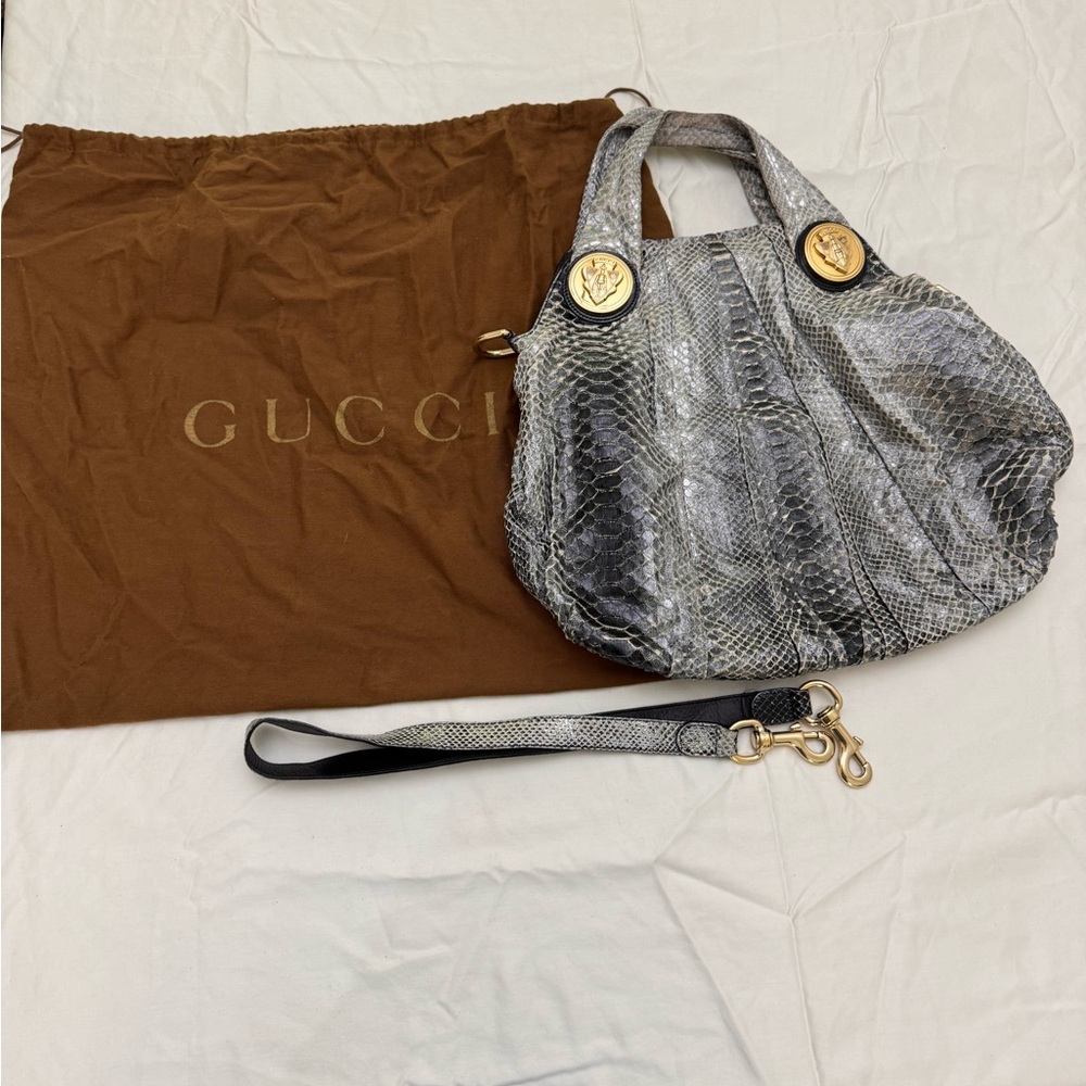 Gucci Authentic Vintage Large Python Hysteria Hob… - image 2